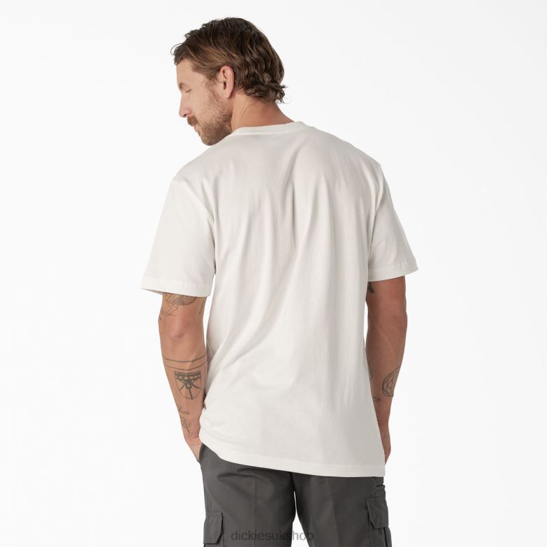 Short Sleeve Heavyweight Logo T-Shirt Men Dickies White (WH) 88T84741 Apparel