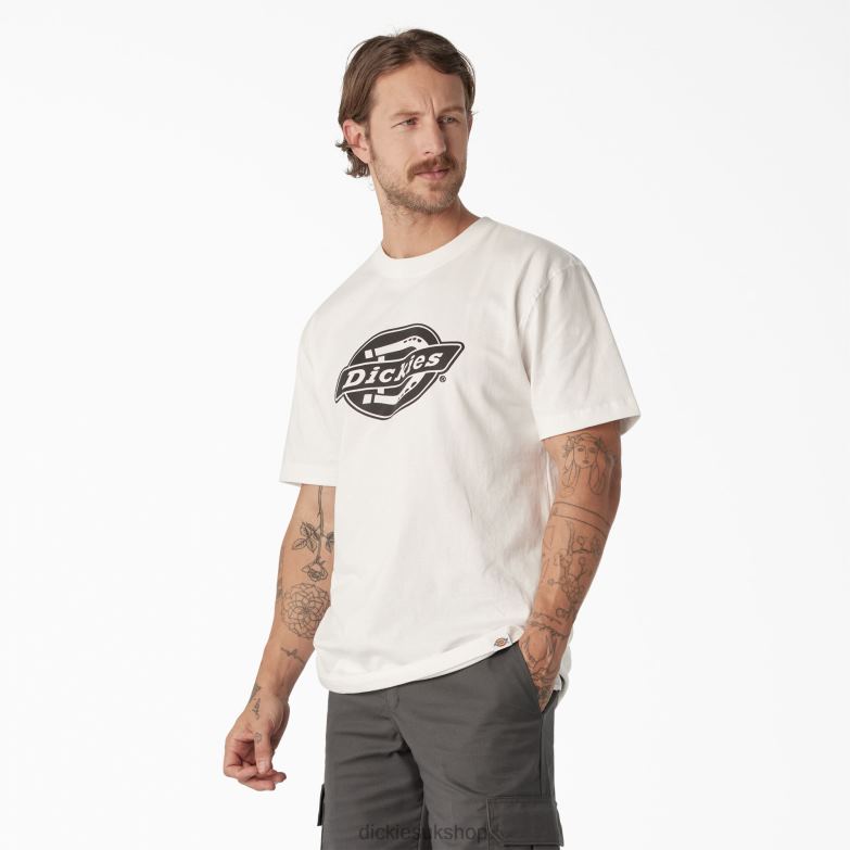 Short Sleeve Heavyweight Logo T-Shirt Men Dickies White (WH) 88T84741 Apparel