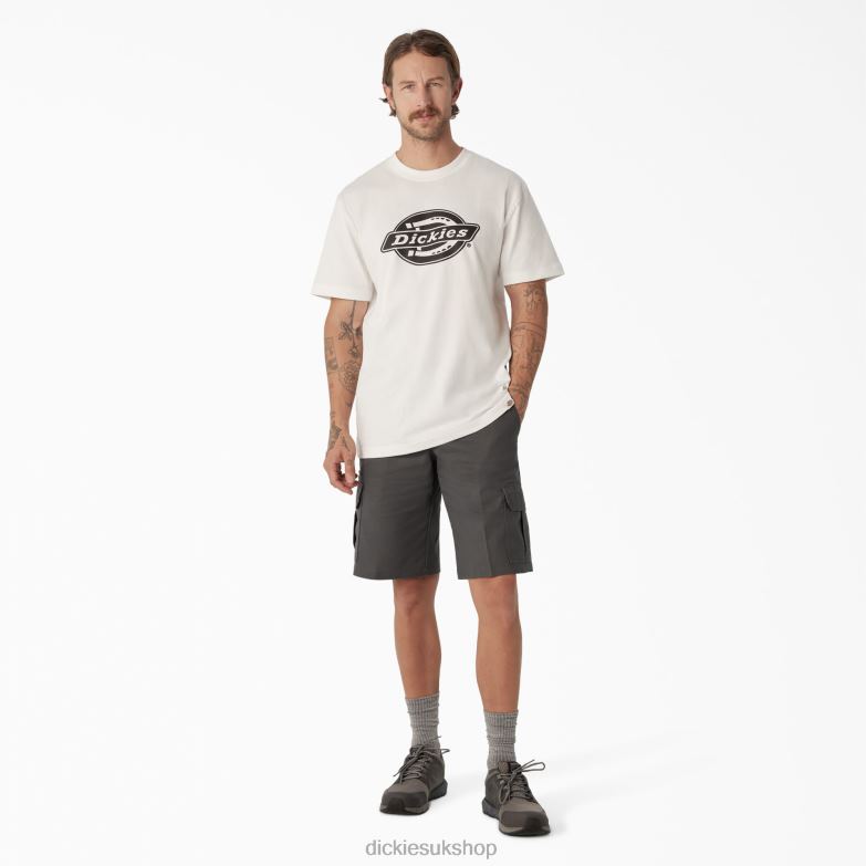 Short Sleeve Heavyweight Logo T-Shirt Men Dickies White (WH) 88T84741 Apparel