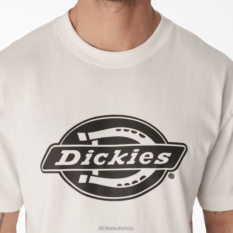 Short Sleeve Heavyweight Logo T-Shirt Men Dickies White (WH) 88T84741 Apparel