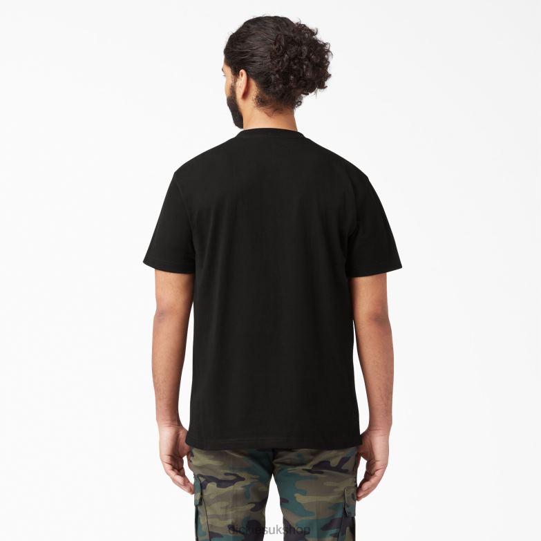 Short Sleeve Heavyweight T-Shirt Men Dickies Black (BK) 88T84506 Apparel