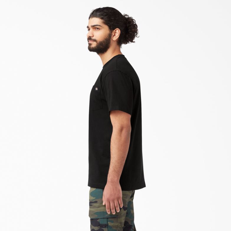 Short Sleeve Heavyweight T-Shirt Men Dickies Black (BK) 88T84506 Apparel