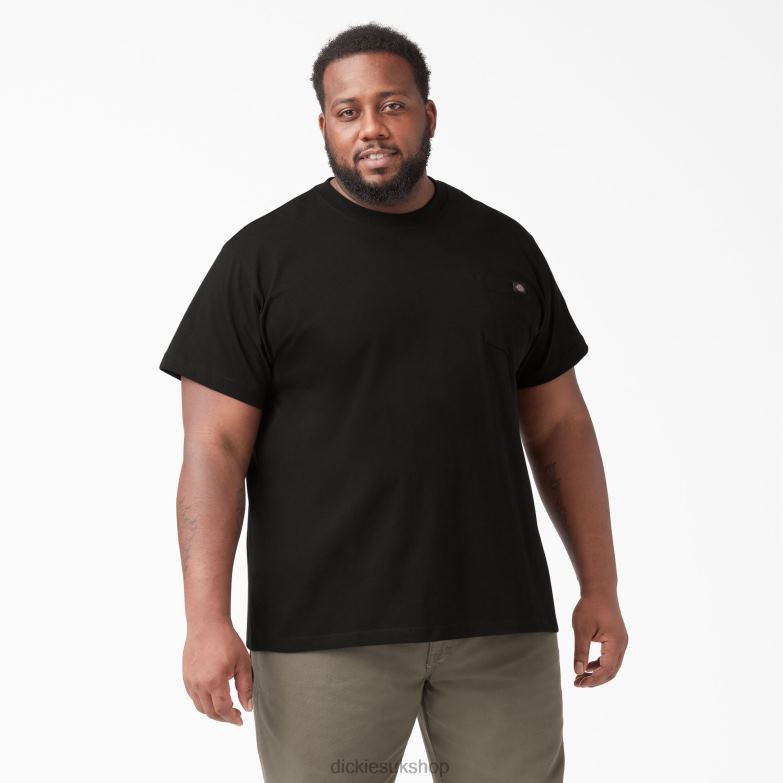 Short Sleeve Heavyweight T-Shirt Men Dickies Black (BK) 88T84506 Apparel