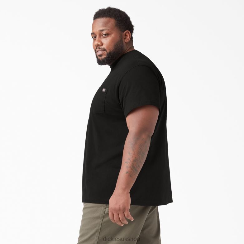 Short Sleeve Heavyweight T-Shirt Men Dickies Black (BK) 88T84506 Apparel