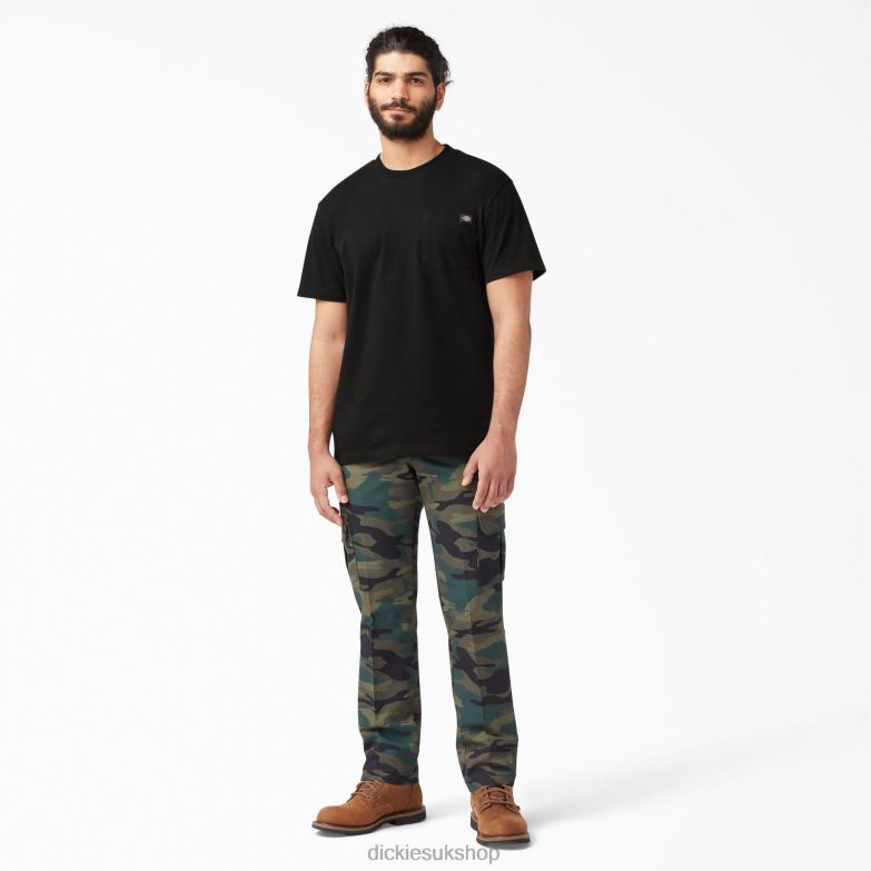 Short Sleeve Heavyweight T-Shirt Men Dickies Black (BK) 88T84506 Apparel