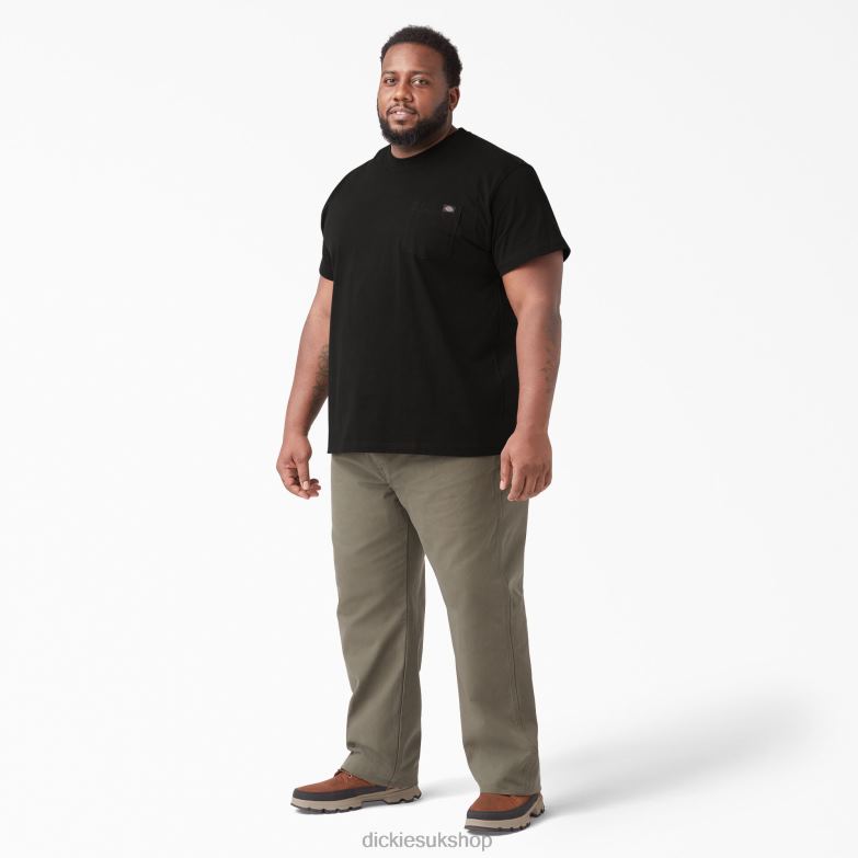 Short Sleeve Heavyweight T-Shirt Men Dickies Black (BK) 88T84506 Apparel