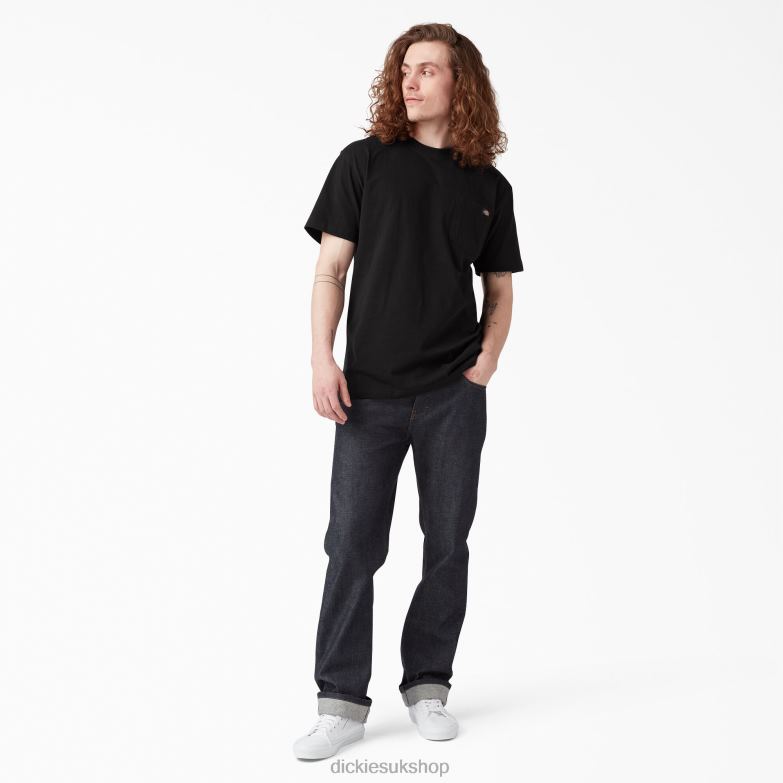 Short Sleeve Heavyweight T-Shirt Men Dickies Black (BK) 88T84506 Apparel