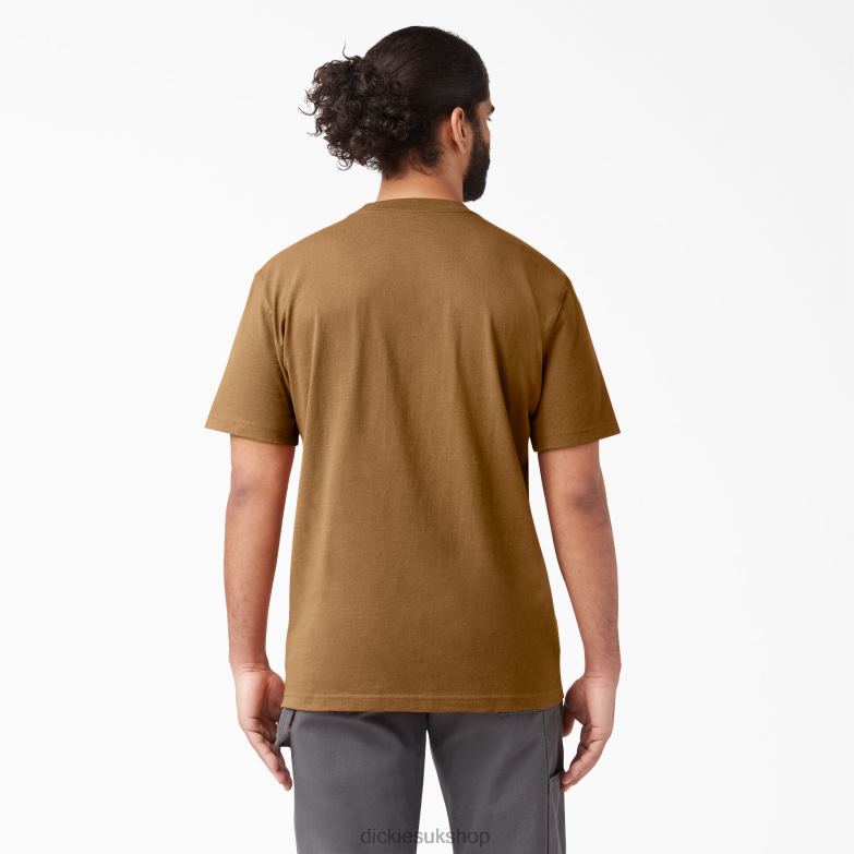 Short Sleeve Heavyweight T-Shirt Men Dickies Brown Duck (BD) 88T84505 Apparel
