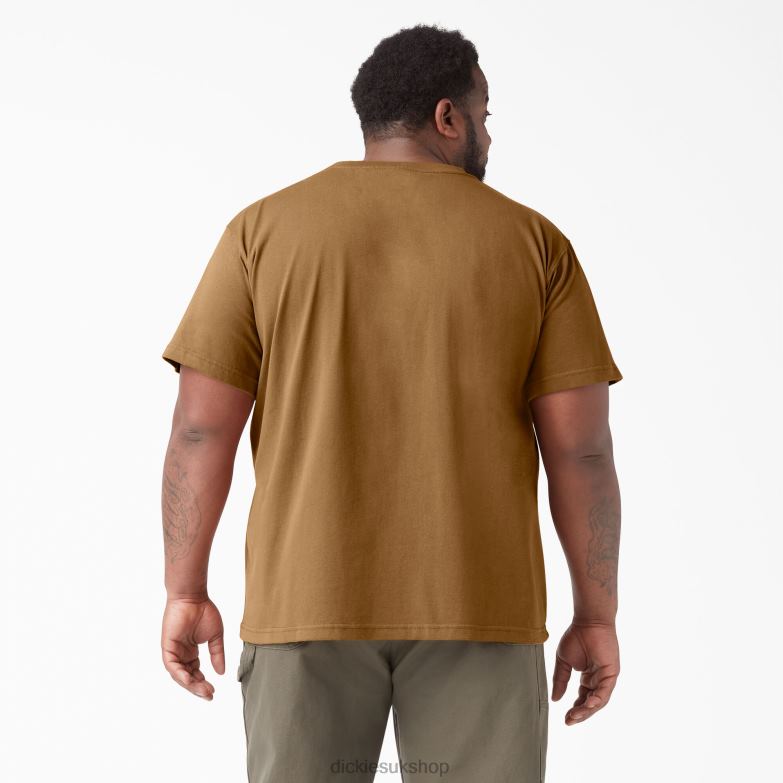 Short Sleeve Heavyweight T-Shirt Men Dickies Brown Duck (BD) 88T84505 Apparel