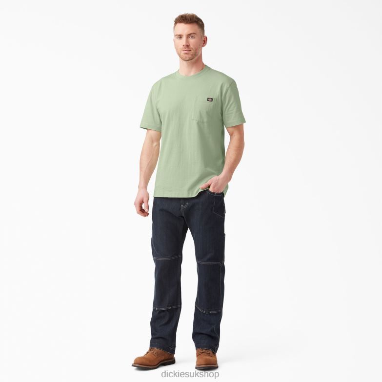 Short Sleeve Heavyweight T-Shirt Men Dickies Celadon Green (C2G) 88T84512 Apparel