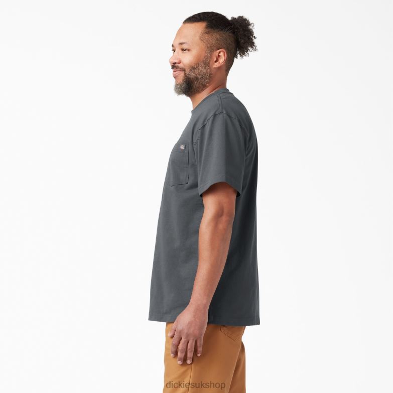 Short Sleeve Heavyweight T-Shirt Men Dickies Charcoal Gray (CH) 88T84511 Apparel