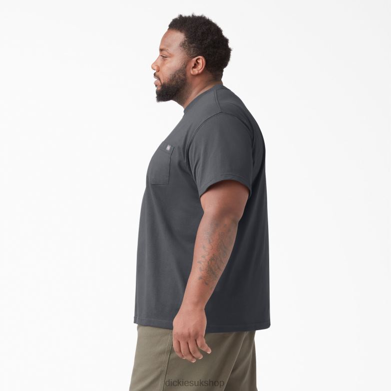 Short Sleeve Heavyweight T-Shirt Men Dickies Charcoal Gray (CH) 88T84511 Apparel