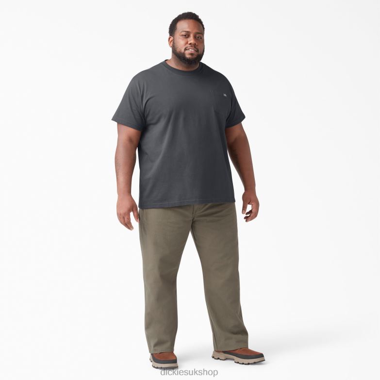 Short Sleeve Heavyweight T-Shirt Men Dickies Charcoal Gray (CH) 88T84511 Apparel