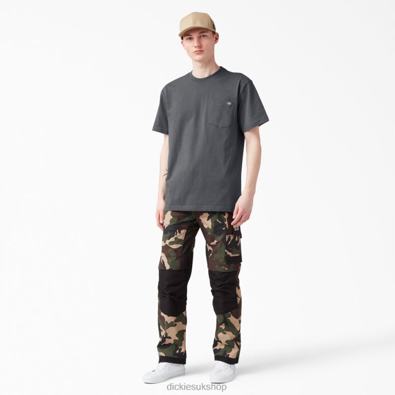 Short Sleeve Heavyweight T-Shirt Men Dickies Charcoal Gray (CH) 88T84511 Apparel