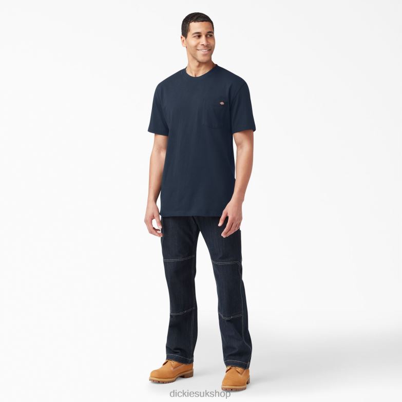Short Sleeve Heavyweight T-Shirt Men Dickies Dark Navy (DN) 88T84513 Apparel