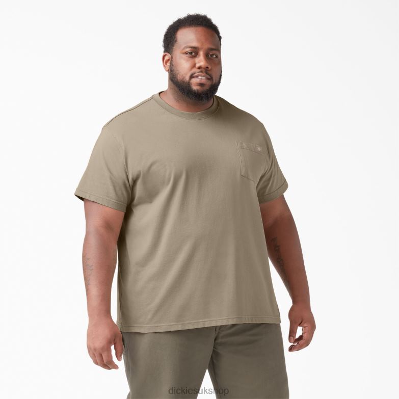 Short Sleeve Heavyweight T-Shirt Men Dickies Desert Sand (DS) 88T84514 Apparel