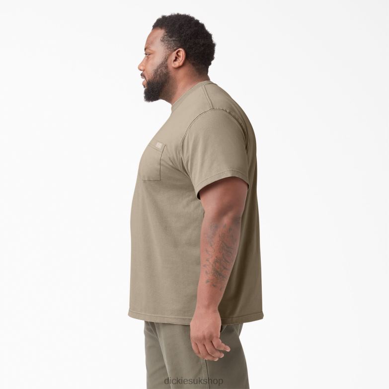 Short Sleeve Heavyweight T-Shirt Men Dickies Desert Sand (DS) 88T84514 Apparel
