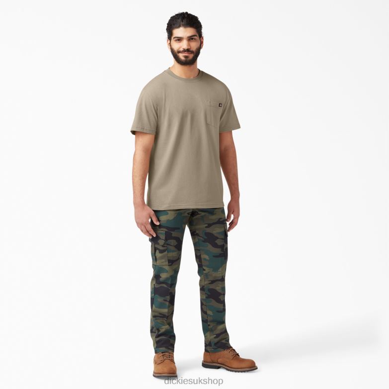 Short Sleeve Heavyweight T-Shirt Men Dickies Desert Sand (DS) 88T84514 Apparel