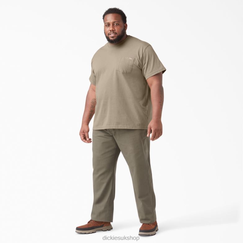 Short Sleeve Heavyweight T-Shirt Men Dickies Desert Sand (DS) 88T84514 Apparel