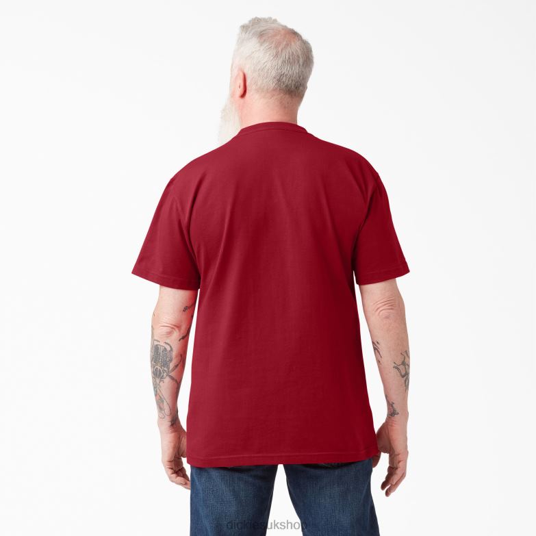 Short Sleeve Heavyweight T-Shirt Men Dickies English Red (ER) 88T84515 Apparel