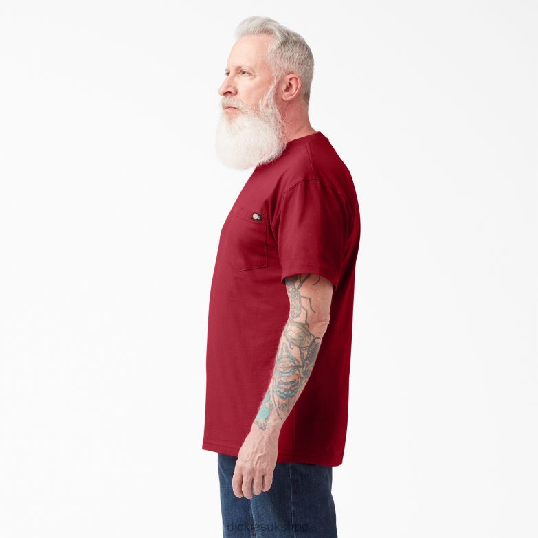 Short Sleeve Heavyweight T-Shirt Men Dickies English Red (ER) 88T84515 Apparel