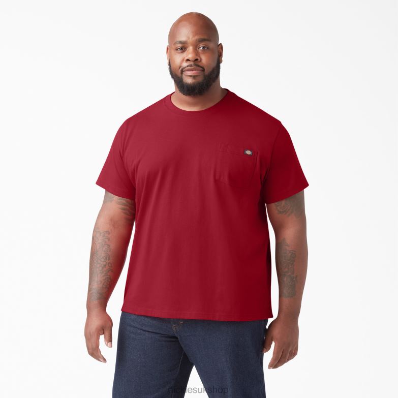 Short Sleeve Heavyweight T-Shirt Men Dickies English Red (ER) 88T84515 Apparel