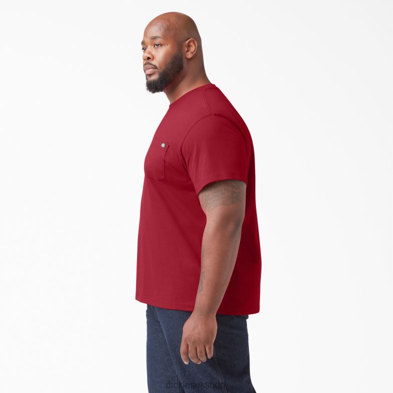 Short Sleeve Heavyweight T-Shirt Men Dickies English Red (ER) 88T84515 Apparel