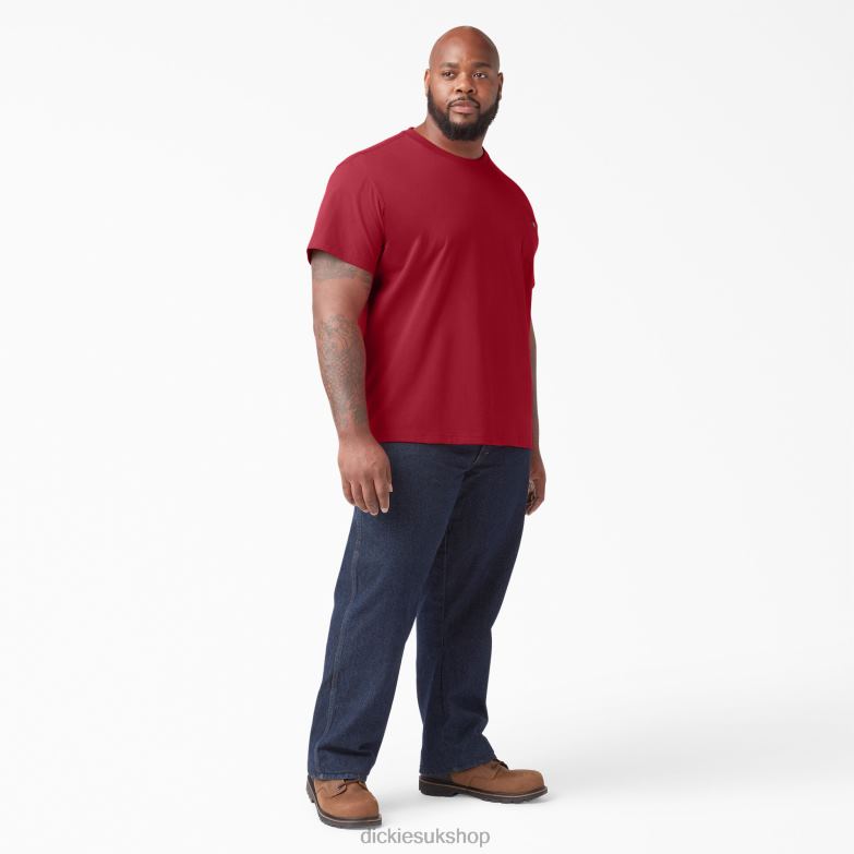 Short Sleeve Heavyweight T-Shirt Men Dickies English Red (ER) 88T84515 Apparel