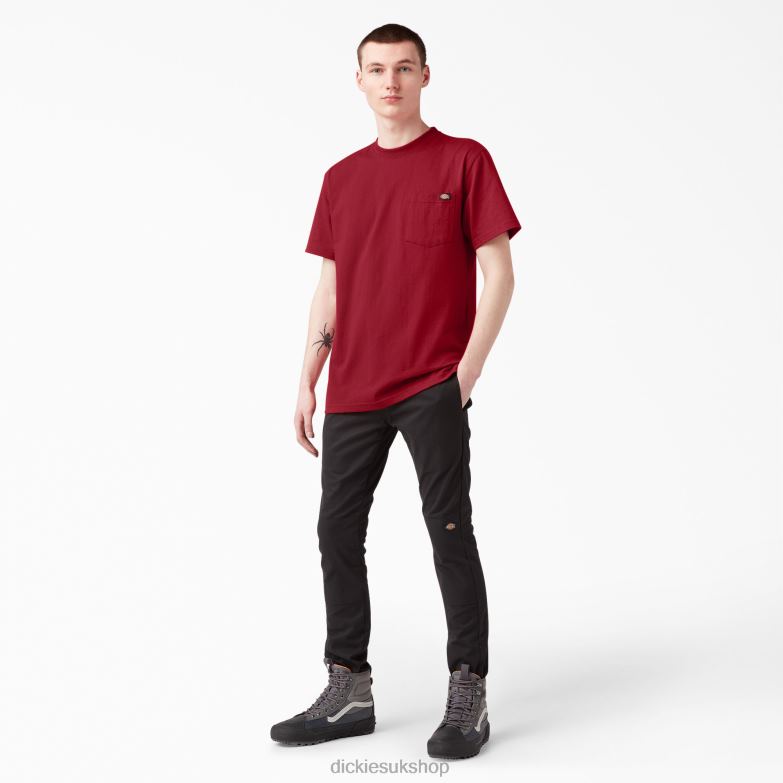 Short Sleeve Heavyweight T-Shirt Men Dickies English Red (ER) 88T84515 Apparel