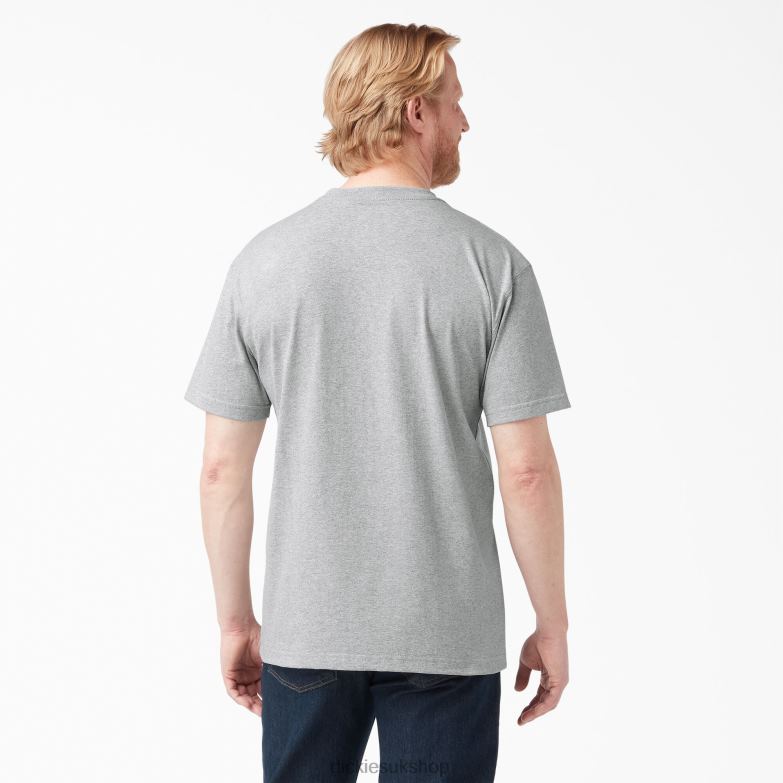 Short Sleeve Heavyweight T-Shirt Men Dickies Heather Gray (HG) 88T84517 Apparel