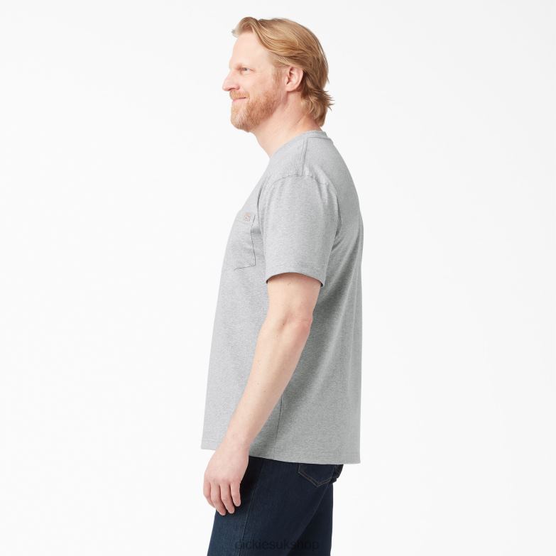 Short Sleeve Heavyweight T-Shirt Men Dickies Heather Gray (HG) 88T84517 Apparel