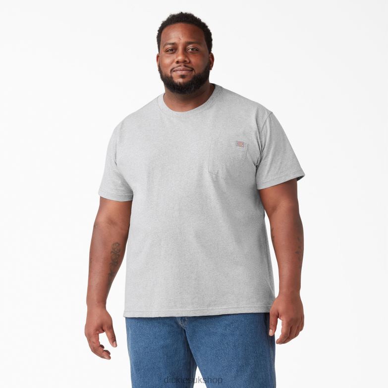 Short Sleeve Heavyweight T-Shirt Men Dickies Heather Gray (HG) 88T84517 Apparel