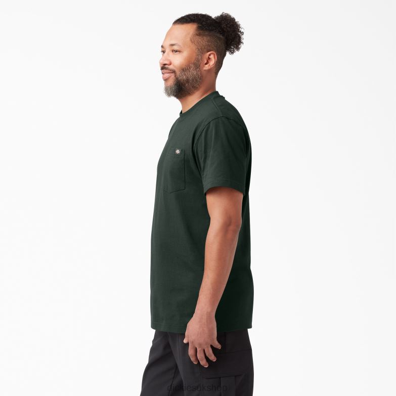 Short Sleeve Heavyweight T-Shirt Men Dickies Hunter Green (GH) 88T84516 Apparel