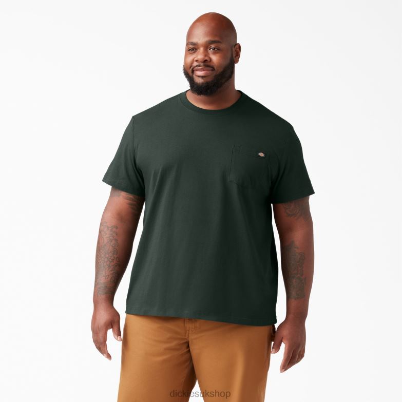 Short Sleeve Heavyweight T-Shirt Men Dickies Hunter Green (GH) 88T84516 Apparel
