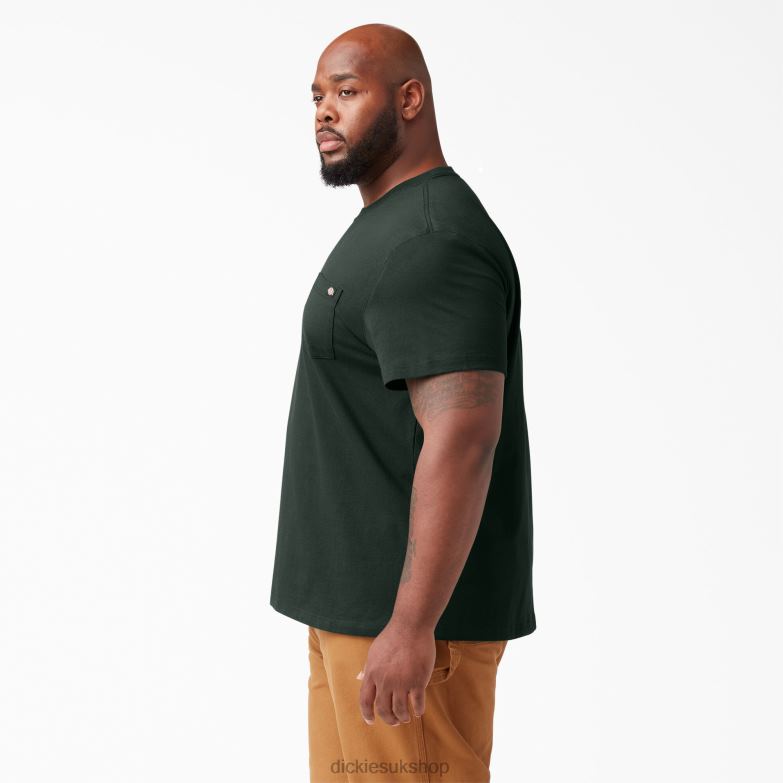 Short Sleeve Heavyweight T-Shirt Men Dickies Hunter Green (GH) 88T84516 Apparel