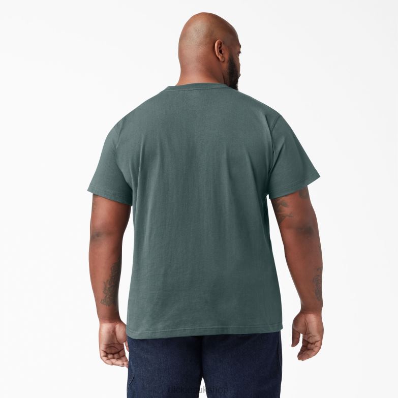 Short Sleeve Heavyweight T-Shirt Men Dickies Lincoln Green (LN) 88T84518 Apparel