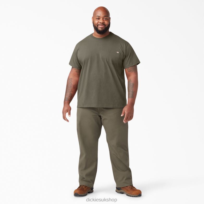 Short Sleeve Heavyweight T-Shirt Men Dickies Mushroom (MR1) 88T84520 Apparel
