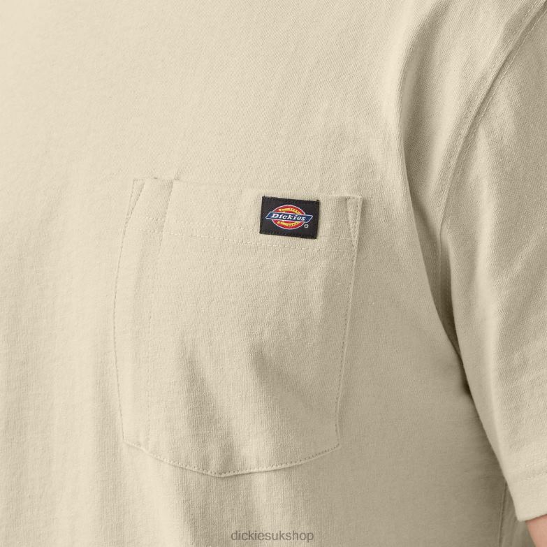 Short Sleeve Heavyweight T-Shirt Men Dickies Natural Beige (NT) 88T84521 Apparel