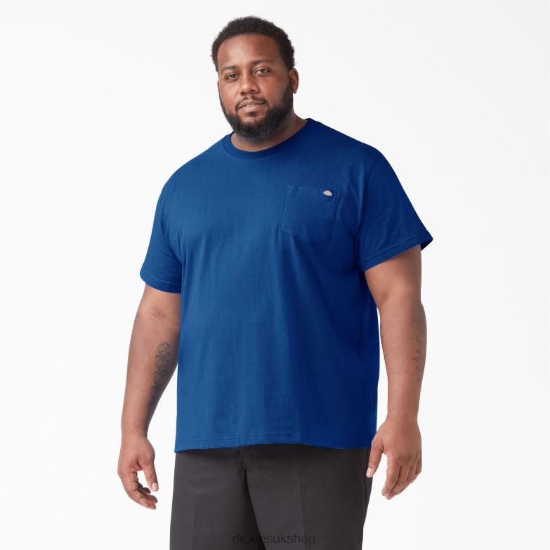 Short Sleeve Heavyweight T-Shirt Men Dickies Royal Blue (RB) 88T84522 Apparel