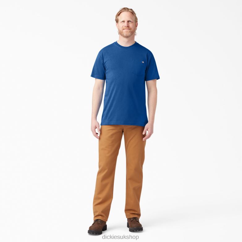 Short Sleeve Heavyweight T-Shirt Men Dickies Royal Blue (RB) 88T84522 Apparel