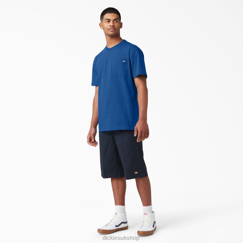 Short Sleeve Heavyweight T-Shirt Men Dickies Royal Blue (RB) 88T84522 Apparel