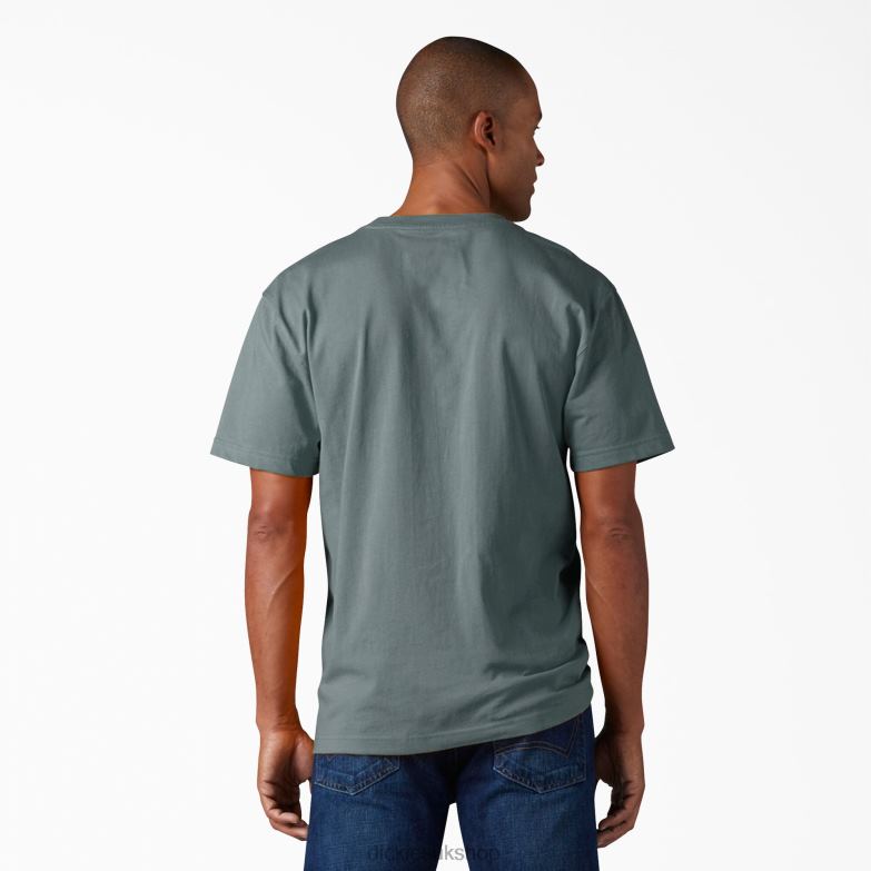 Short Sleeve Heavyweight T-Shirt Men Dickies Smoke Blue (BM) 88T84507 Apparel