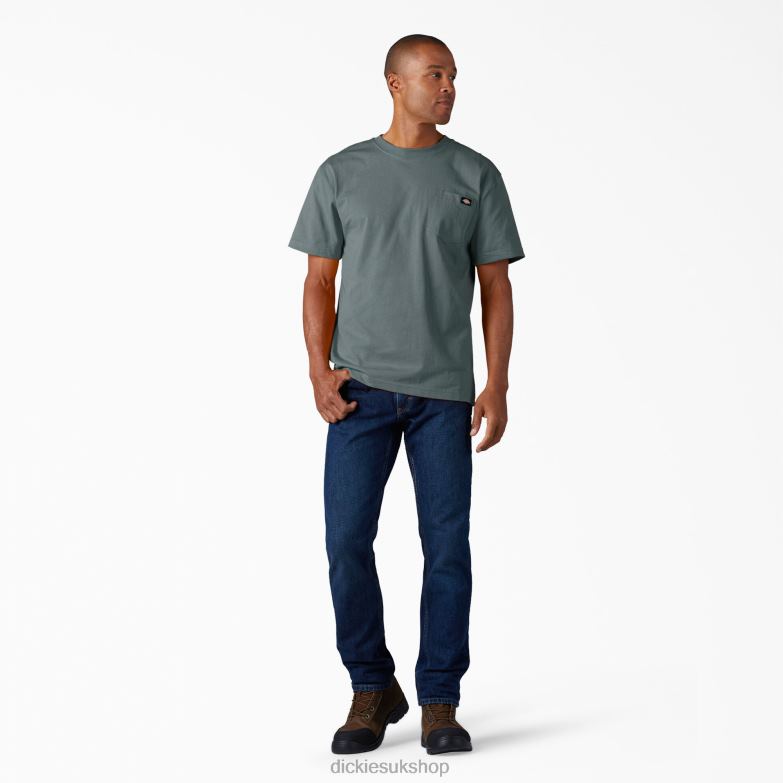 Short Sleeve Heavyweight T-Shirt Men Dickies Smoke Blue (BM) 88T84507 Apparel