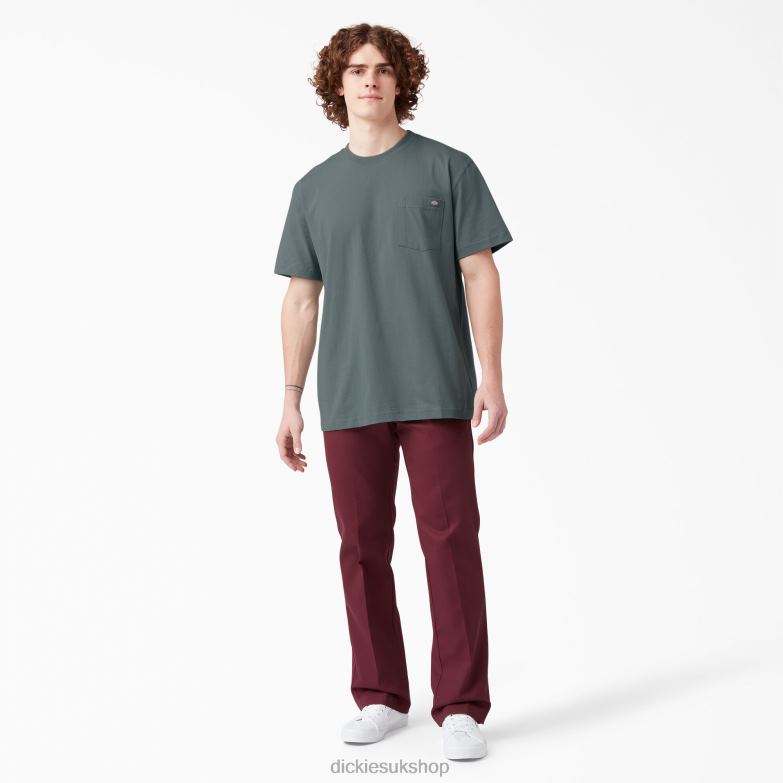 Short Sleeve Heavyweight T-Shirt Men Dickies Smoke Blue (BM) 88T84507 Apparel