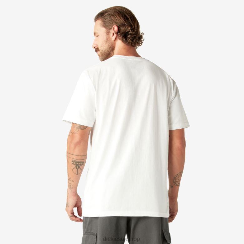 Short Sleeve Heavyweight T-Shirt Men Dickies White (WH) 88T84523 Apparel