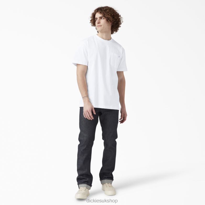 Short Sleeve Heavyweight T-Shirt Men Dickies White (WH) 88T84523 Apparel