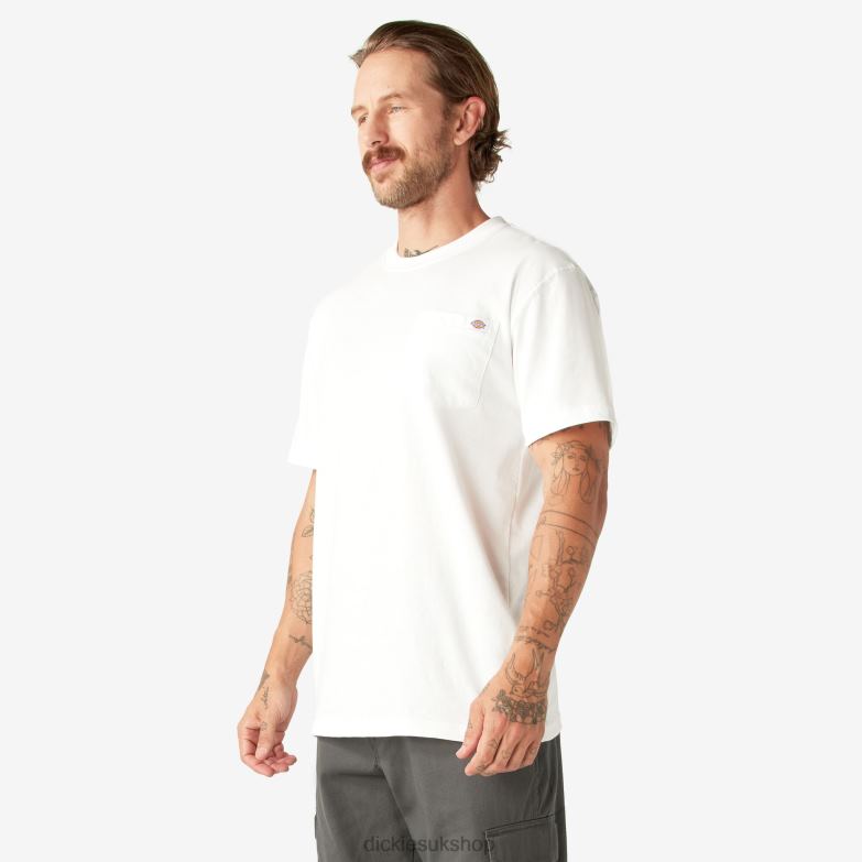 Short Sleeve Heavyweight T-Shirt Men Dickies White (WH) 88T84523 Apparel