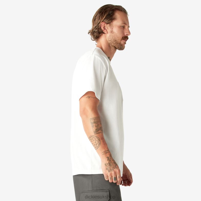 Short Sleeve Heavyweight T-Shirt Men Dickies White (WH) 88T84523 Apparel