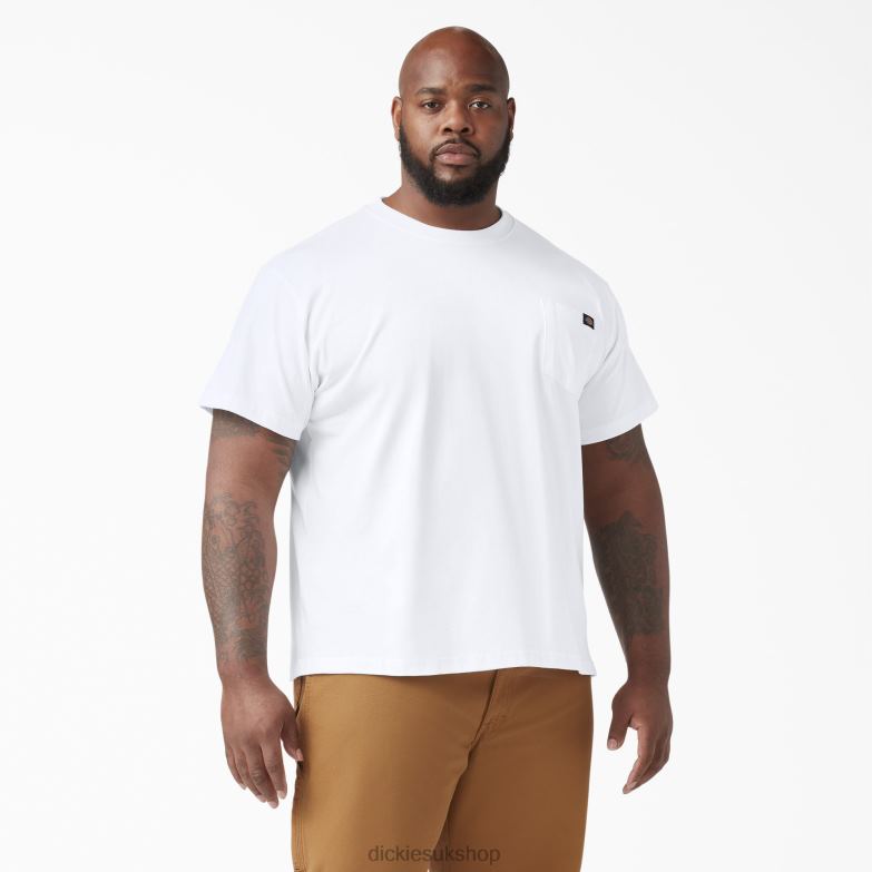 Short Sleeve Heavyweight T-Shirt Men Dickies White (WH) 88T84523 Apparel