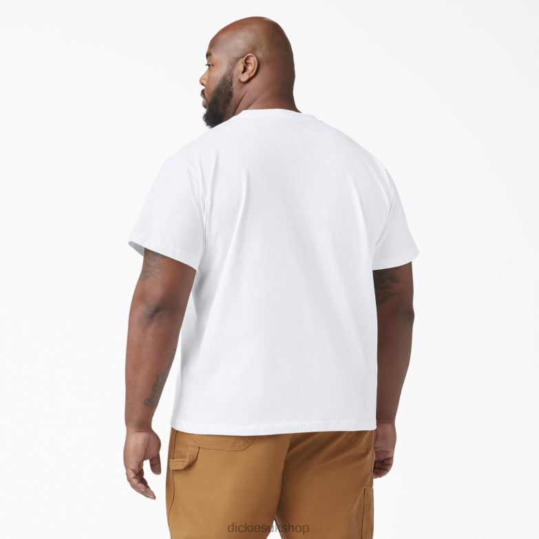 Short Sleeve Heavyweight T-Shirt Men Dickies White (WH) 88T84523 Apparel